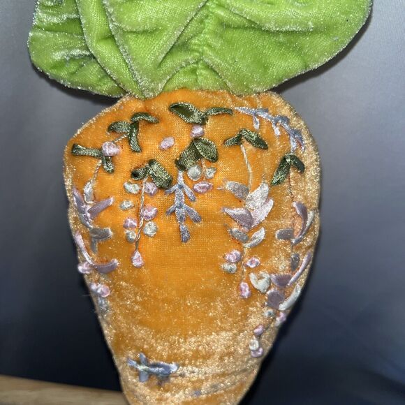 Easter Carrot Decorative Plush 13” Tall Multicolor Unbranded - Picture 3 of 6